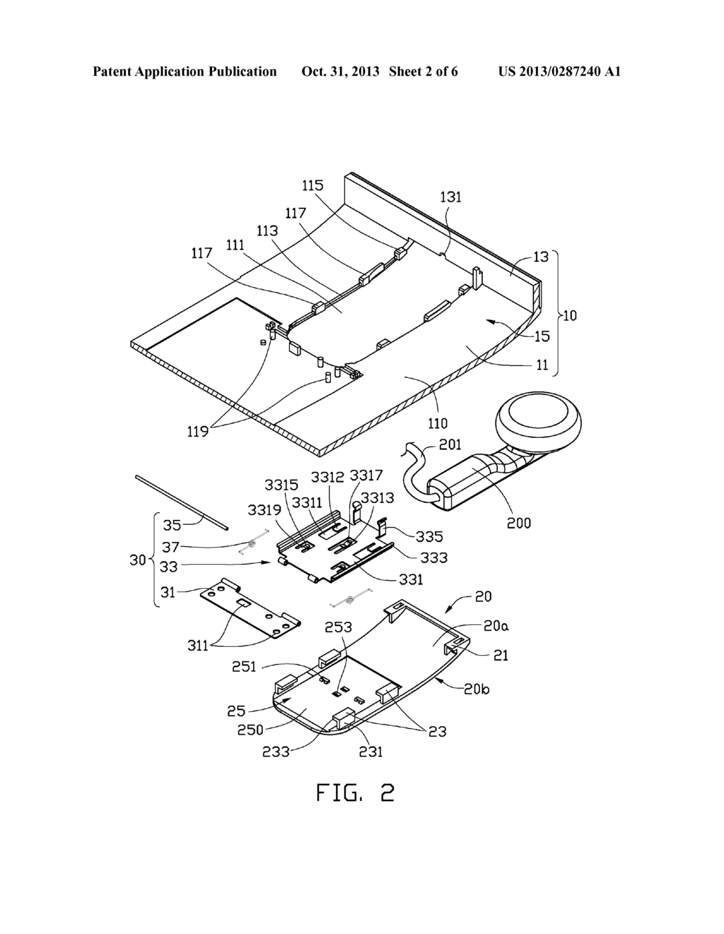 EARPHONE RECEIVING ASSEMBLY AND PORTABLE ELECTRONIC DEVICE HAVING SAME - diagram, schematic, and image 03