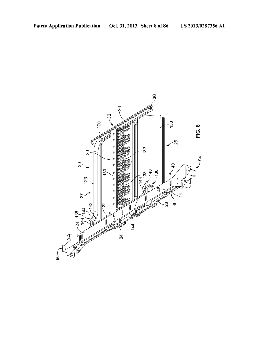 SLIDABLE FIBER OPTIC CONNECTION MODULE WITH CABLE SLACK MANAGEMENT - diagram, schematic, and image 09