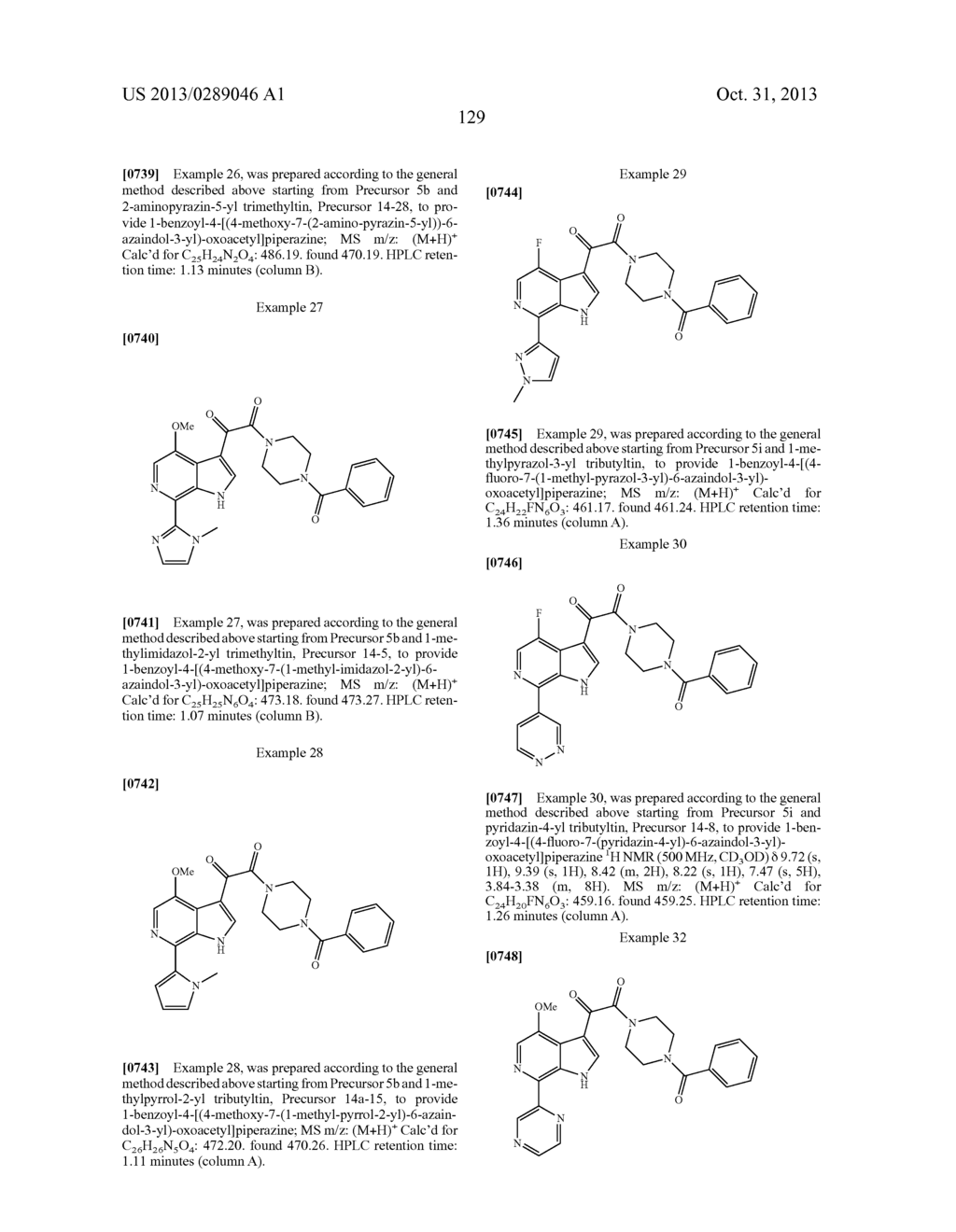 PHARMACEUTICAL FORMULATIONS OF SUBSTITUTED AZAINDOLEOXOACETIC PIPERAZINE     DERIVATIVES WITH PROTEASE INHIBITORS - diagram, schematic, and image 130