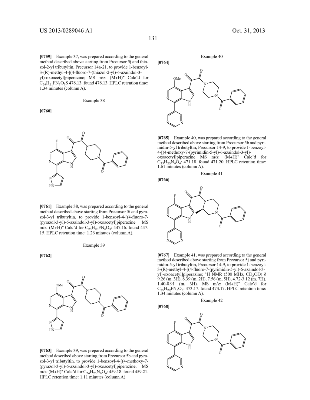 PHARMACEUTICAL FORMULATIONS OF SUBSTITUTED AZAINDOLEOXOACETIC PIPERAZINE     DERIVATIVES WITH PROTEASE INHIBITORS - diagram, schematic, and image 132