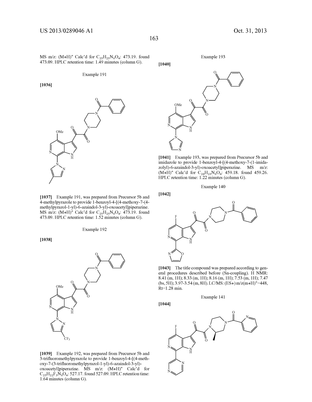 PHARMACEUTICAL FORMULATIONS OF SUBSTITUTED AZAINDOLEOXOACETIC PIPERAZINE     DERIVATIVES WITH PROTEASE INHIBITORS - diagram, schematic, and image 164