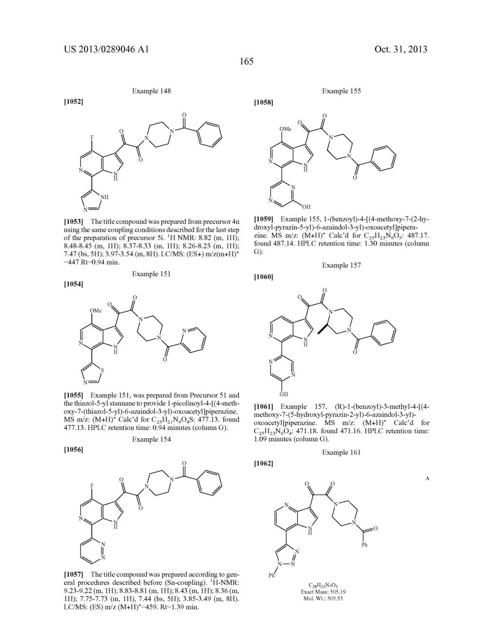 PHARMACEUTICAL FORMULATIONS OF SUBSTITUTED AZAINDOLEOXOACETIC PIPERAZINE     DERIVATIVES WITH PROTEASE INHIBITORS - diagram, schematic, and image 166