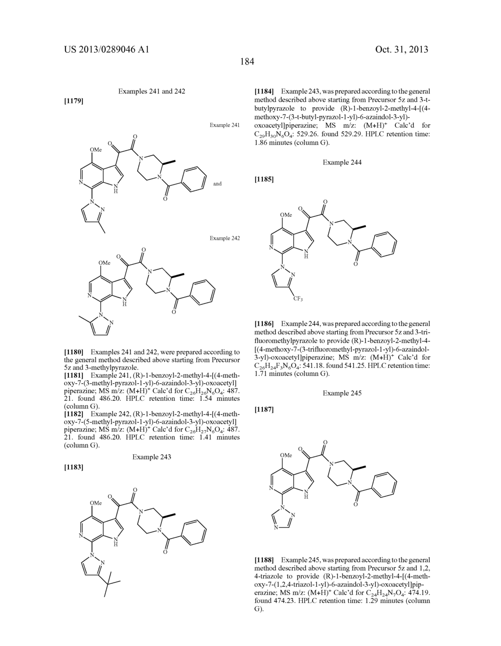 PHARMACEUTICAL FORMULATIONS OF SUBSTITUTED AZAINDOLEOXOACETIC PIPERAZINE     DERIVATIVES WITH PROTEASE INHIBITORS - diagram, schematic, and image 185