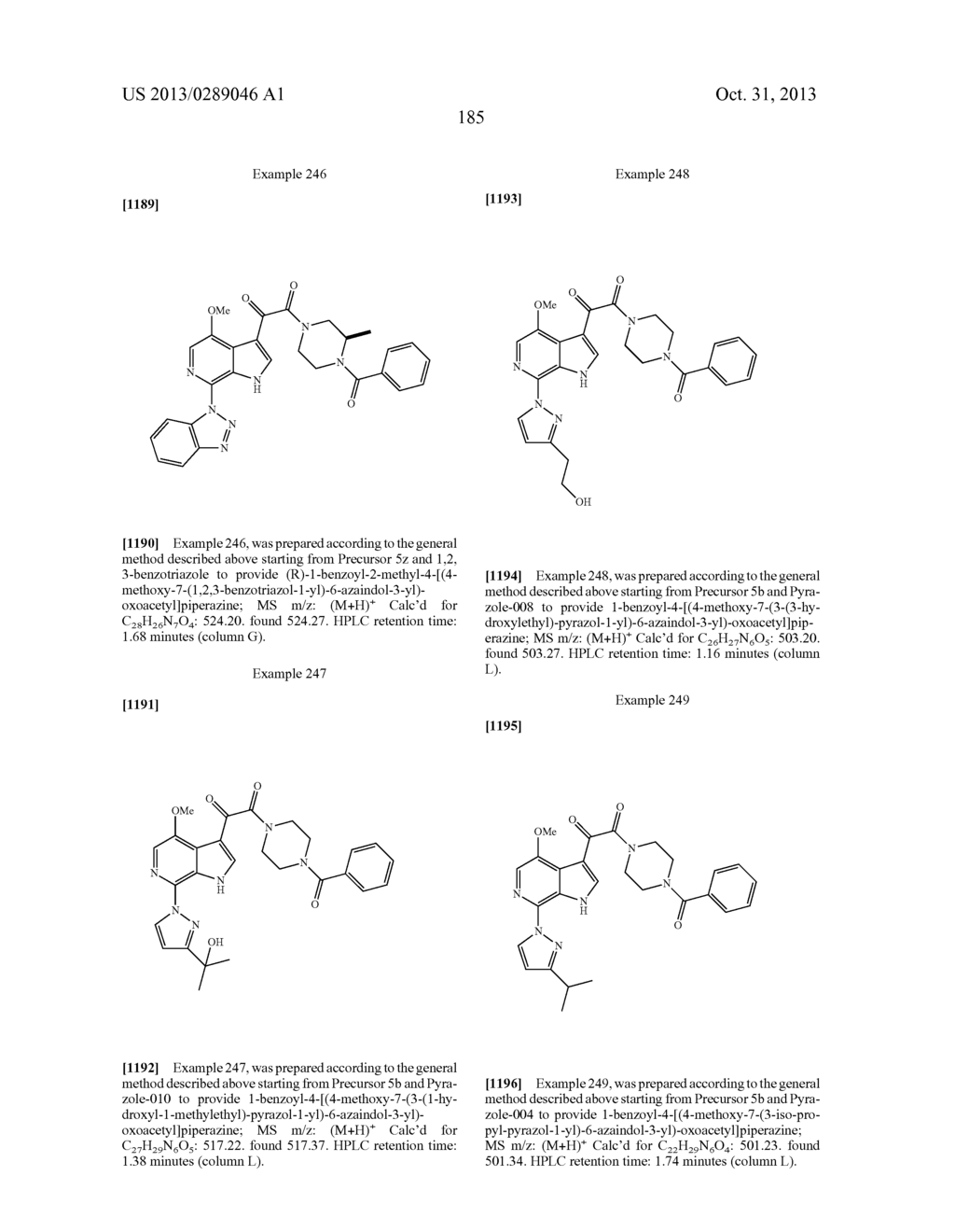 PHARMACEUTICAL FORMULATIONS OF SUBSTITUTED AZAINDOLEOXOACETIC PIPERAZINE     DERIVATIVES WITH PROTEASE INHIBITORS - diagram, schematic, and image 186