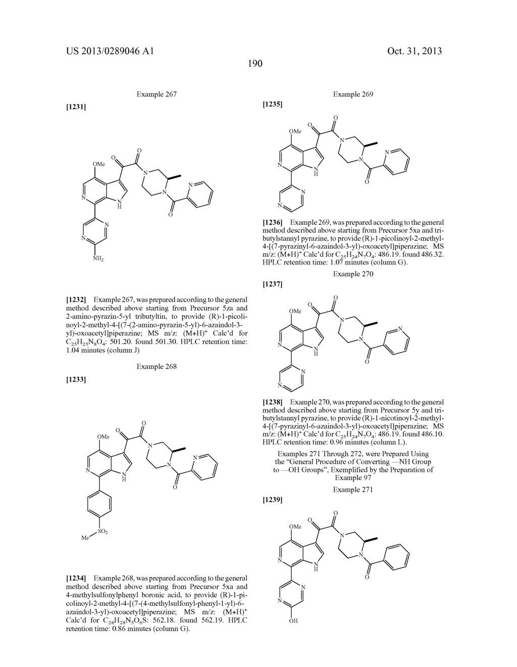 PHARMACEUTICAL FORMULATIONS OF SUBSTITUTED AZAINDOLEOXOACETIC PIPERAZINE     DERIVATIVES WITH PROTEASE INHIBITORS - diagram, schematic, and image 191