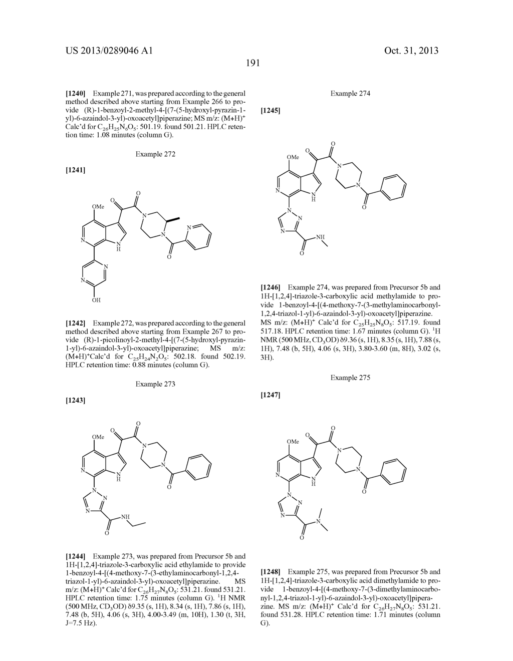 PHARMACEUTICAL FORMULATIONS OF SUBSTITUTED AZAINDOLEOXOACETIC PIPERAZINE     DERIVATIVES WITH PROTEASE INHIBITORS - diagram, schematic, and image 192