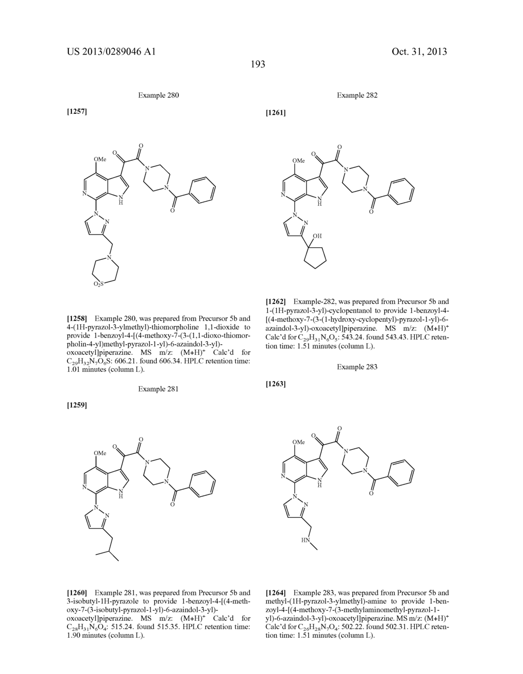 PHARMACEUTICAL FORMULATIONS OF SUBSTITUTED AZAINDOLEOXOACETIC PIPERAZINE     DERIVATIVES WITH PROTEASE INHIBITORS - diagram, schematic, and image 194