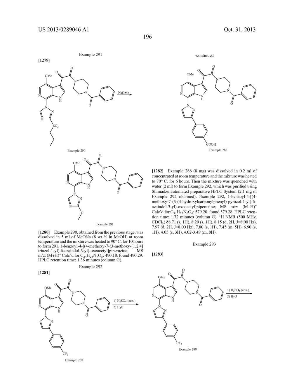 PHARMACEUTICAL FORMULATIONS OF SUBSTITUTED AZAINDOLEOXOACETIC PIPERAZINE     DERIVATIVES WITH PROTEASE INHIBITORS - diagram, schematic, and image 197