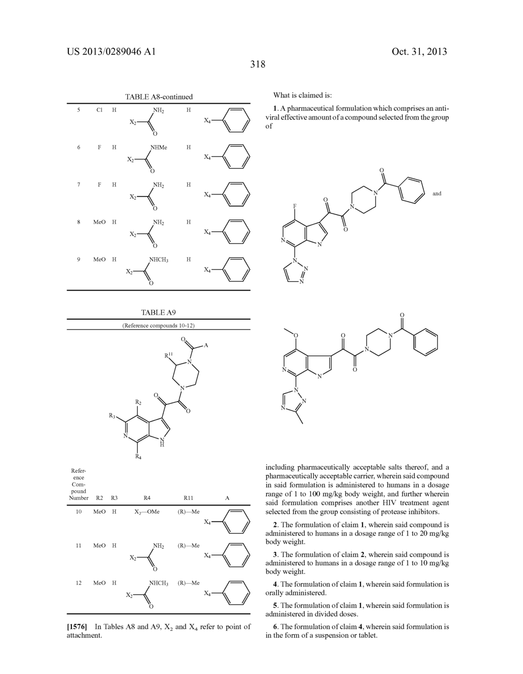 PHARMACEUTICAL FORMULATIONS OF SUBSTITUTED AZAINDOLEOXOACETIC PIPERAZINE     DERIVATIVES WITH PROTEASE INHIBITORS - diagram, schematic, and image 319