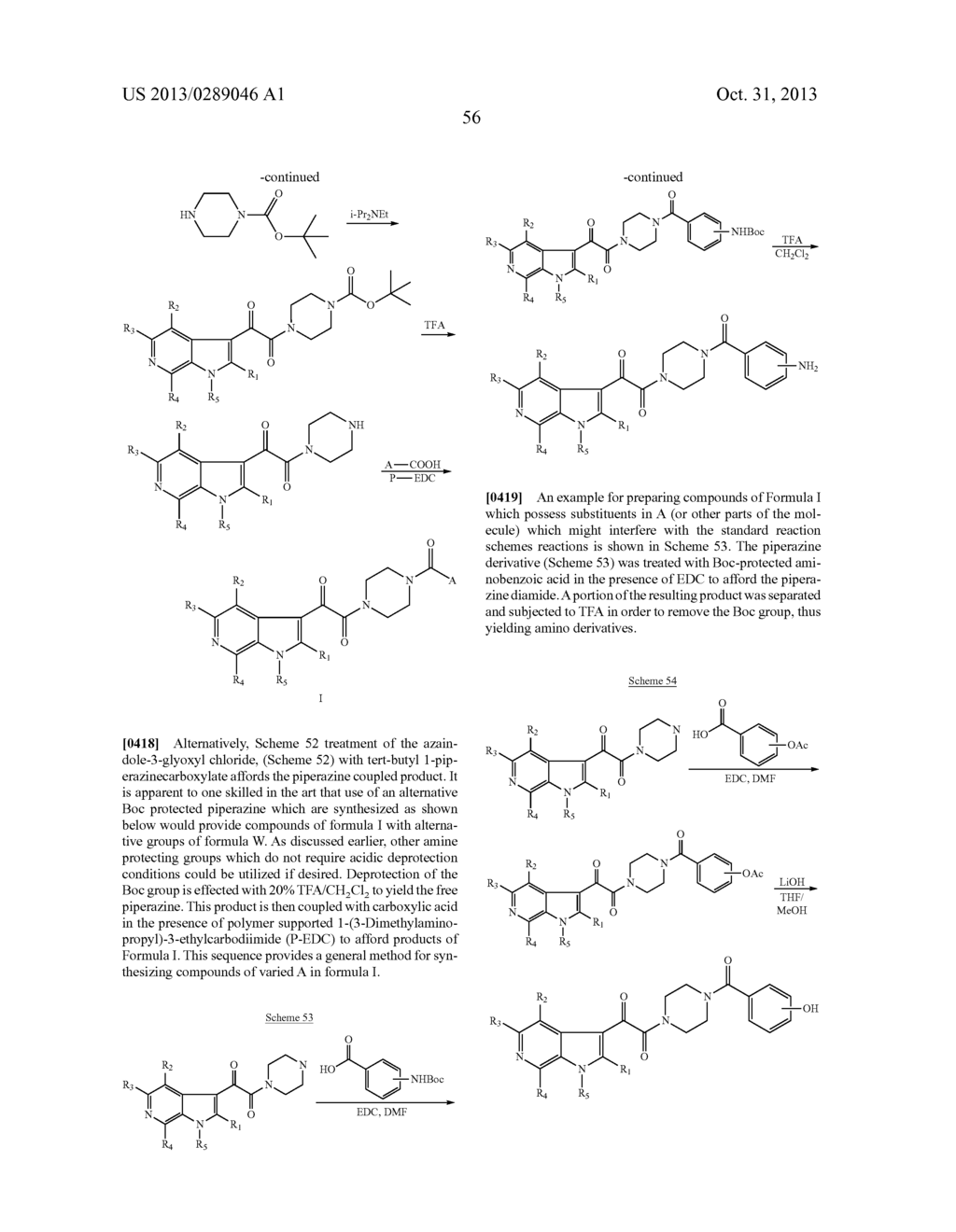 PHARMACEUTICAL FORMULATIONS OF SUBSTITUTED AZAINDOLEOXOACETIC PIPERAZINE     DERIVATIVES WITH PROTEASE INHIBITORS - diagram, schematic, and image 57
