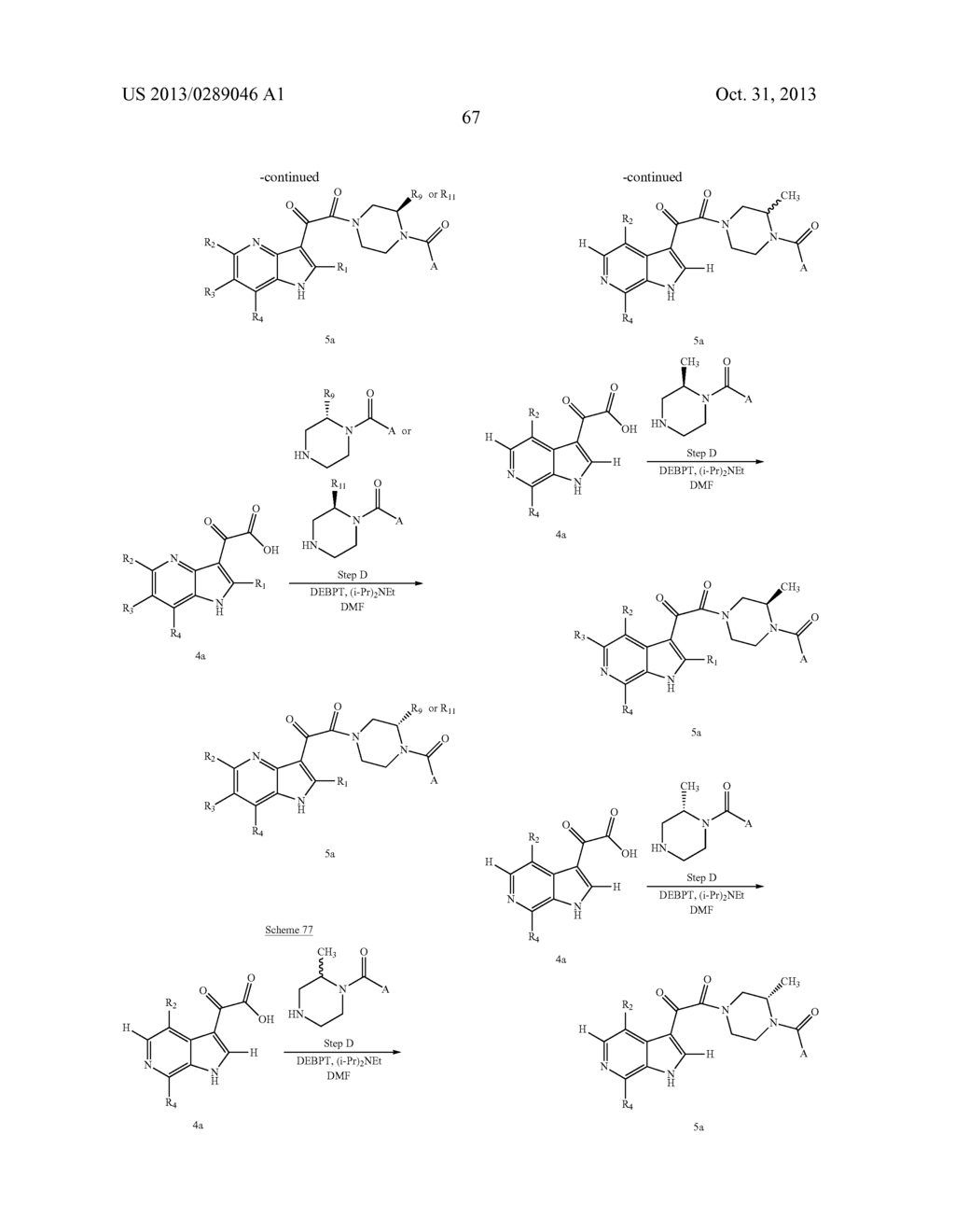 PHARMACEUTICAL FORMULATIONS OF SUBSTITUTED AZAINDOLEOXOACETIC PIPERAZINE     DERIVATIVES WITH PROTEASE INHIBITORS - diagram, schematic, and image 68