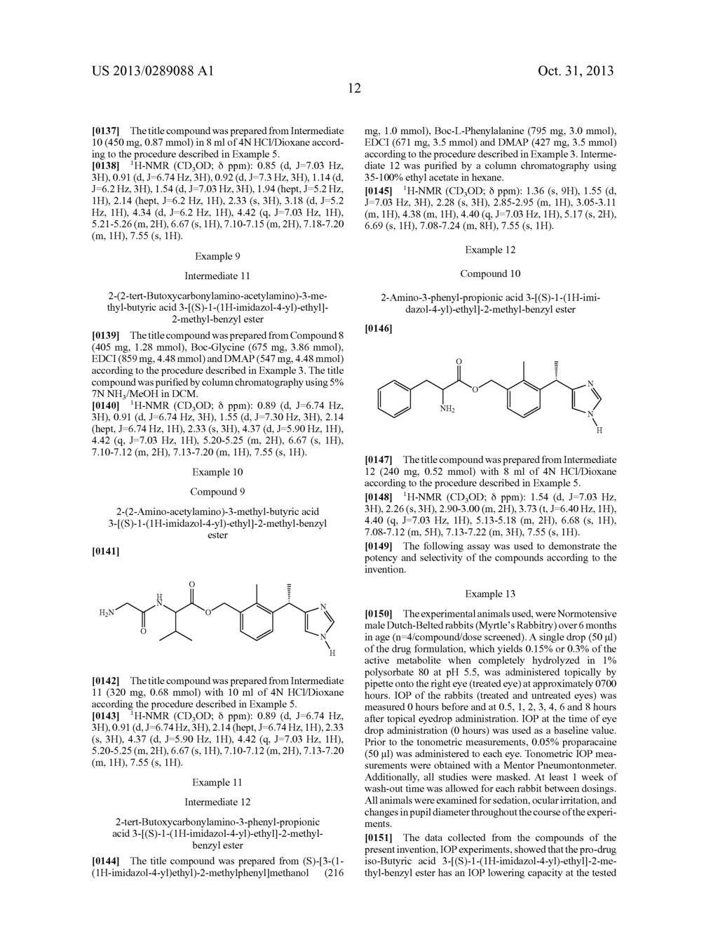 ESTER PRO-DRUGS OF [3-(1-(1H-IMIDAZOL-4-YL)ETHYL)-2-METHYLPHENYL] METHANOL     FOR LOWERING INTRAOCULAR PRESSURE - diagram, schematic, and image 14