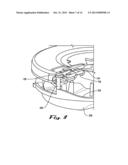 CAP DISPLACEMENT MECHANISM FOR LANCING DEVICE AND MULTI-LANCET CARTRIDGE diagram and image