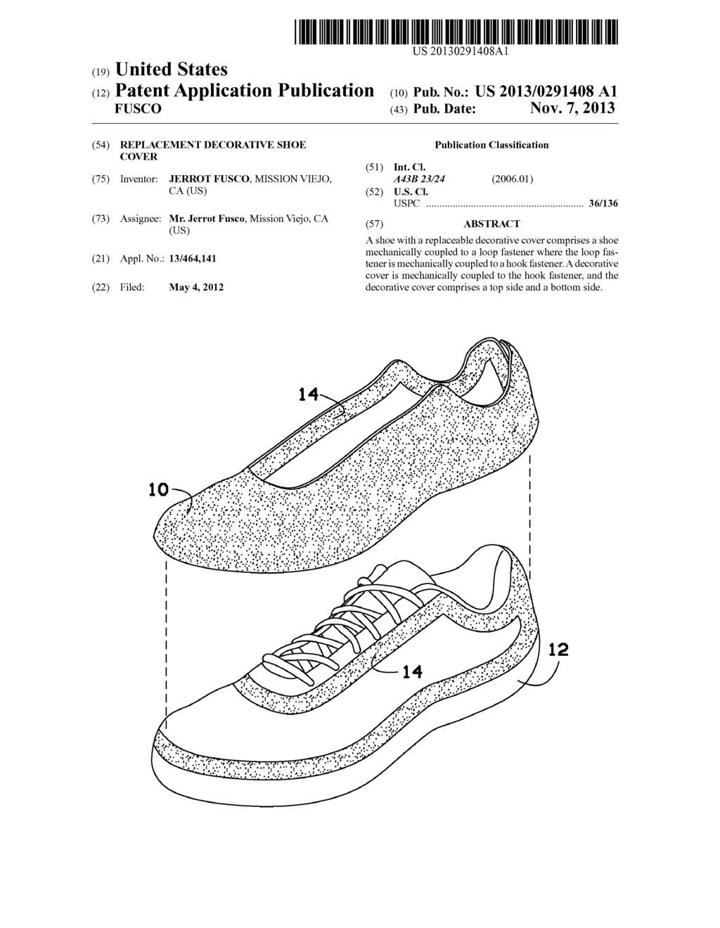 REPLACEMENT DECORATIVE SHOE COVER - diagram, schematic, and image 01