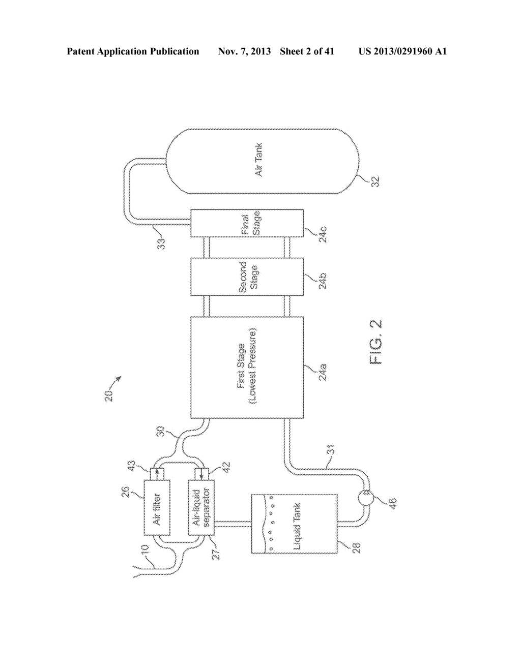 COMPRESSED AIR ENERGY STORAGE SYSTEM UTILIZING TWO-PHASE FLOW TO     FACILITATE HEAT EXCHANGE - diagram, schematic, and image 03