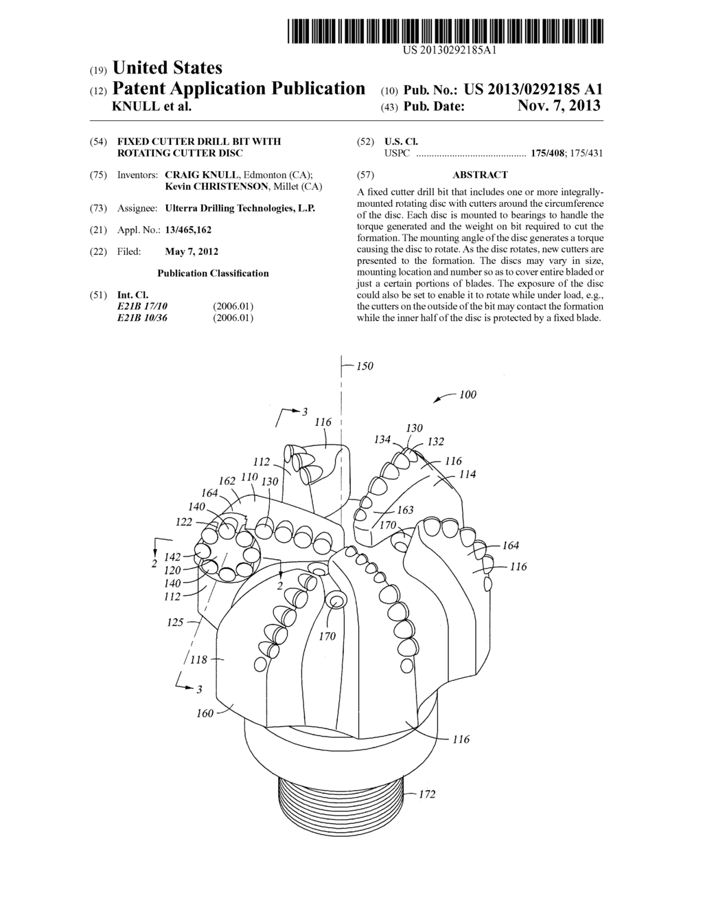 FIXED CUTTER DRILL BIT WITH ROTATING CUTTER DISC - diagram, schematic, and image 01