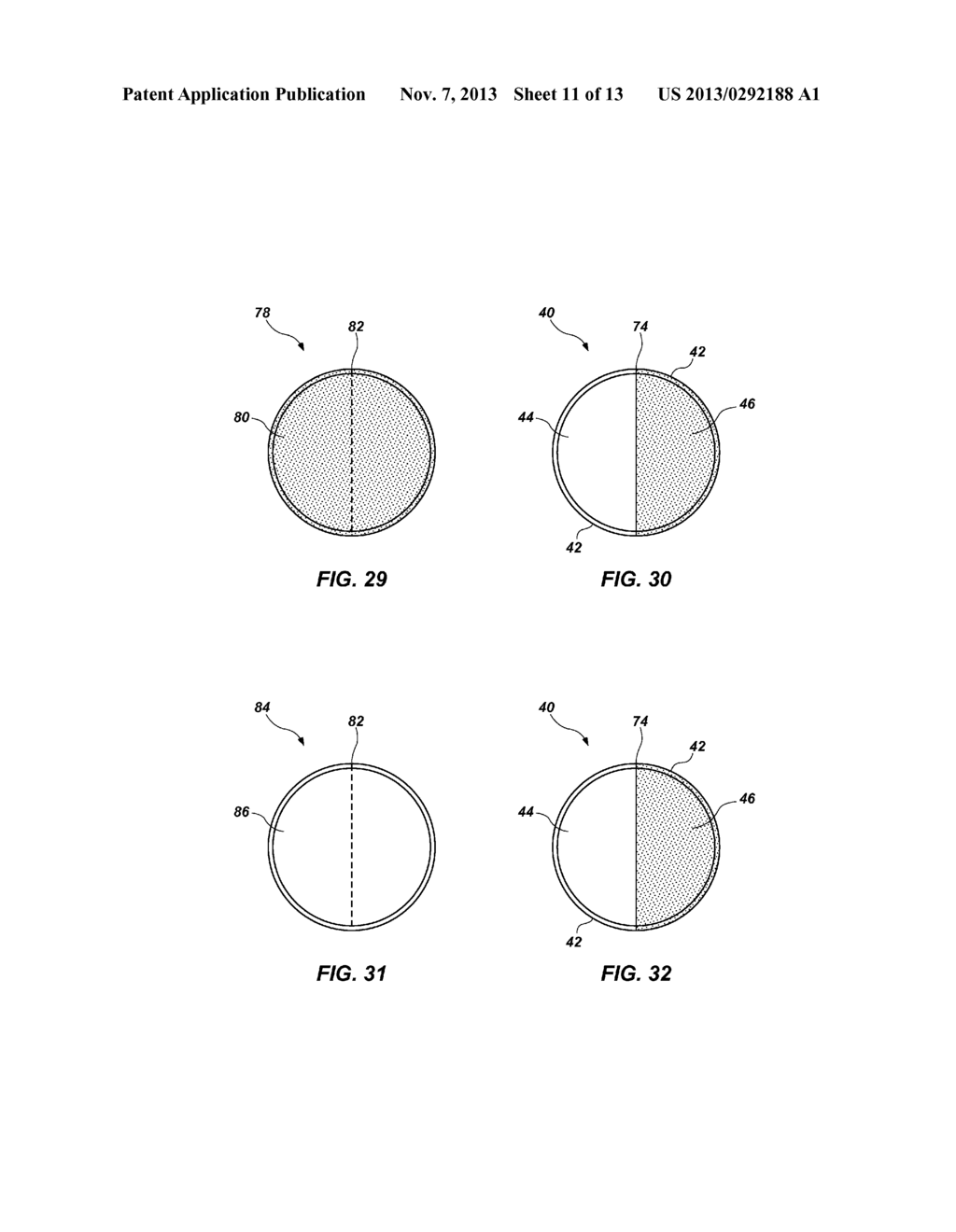 EARTH-BORING TOOLS HAVING CUTTING ELEMENTS WITH CUTTING FACES EXHIBITING     MULTIPLE COEFFICIENTS OF FRICTION, AND RELATED METHODS - diagram, schematic, and image 12