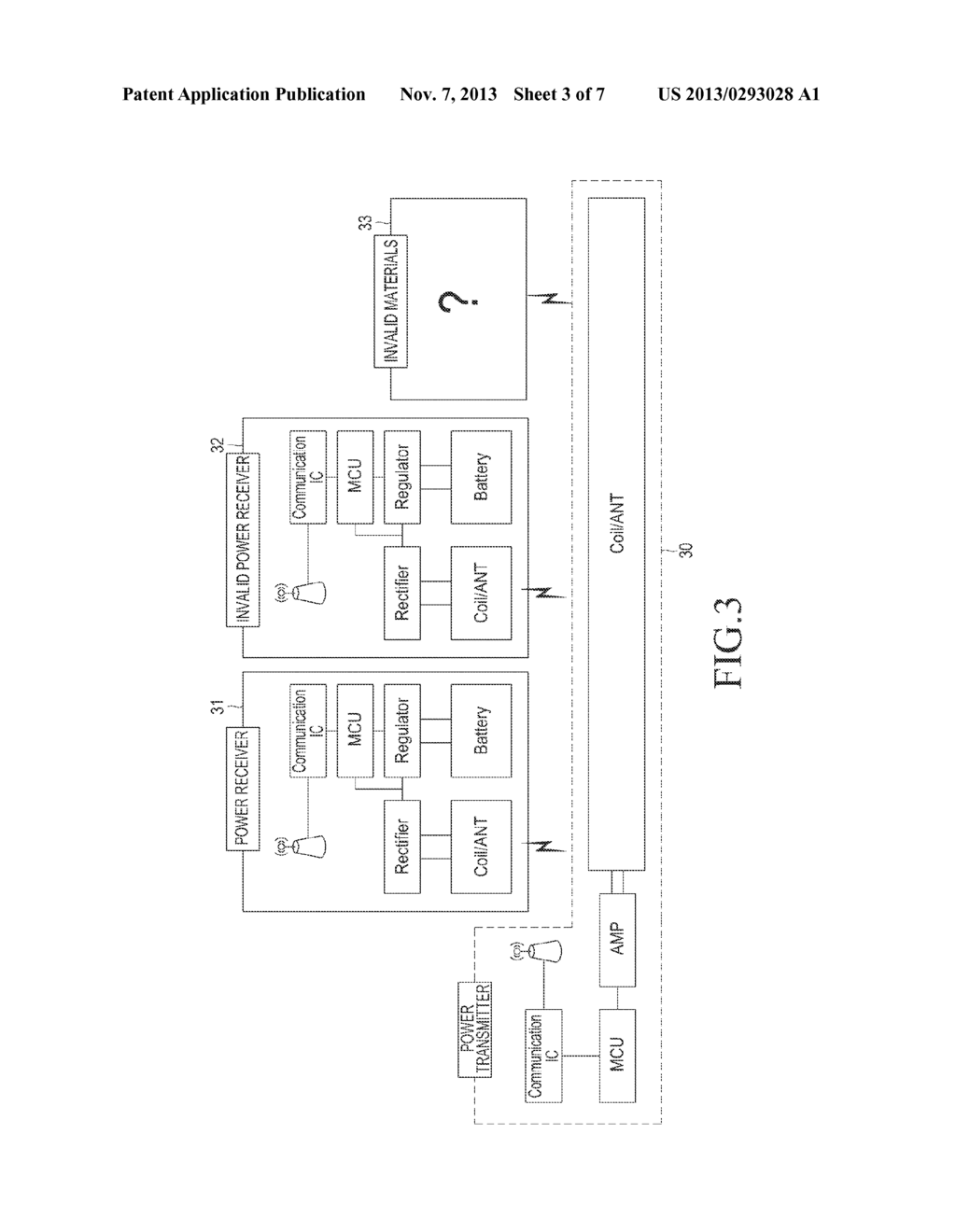 POWER TRANSMITTER AND METHOD FOR DETECTING NON-INTENDED OBJECT OF POWER     RECEPTION - diagram, schematic, and image 04