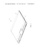 FIXING MECHANISM FOR FIXING A SLIDABLE DISPLAY MODULE RELATIVE TO A HOST     MODULE AND PORTABLE ELECTRONIC DEVICE THEREWITH diagram and image