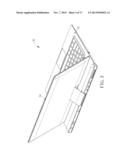 FIXING MECHANISM FOR FIXING A SLIDABLE DISPLAY MODULE RELATIVE TO A HOST     MODULE AND PORTABLE ELECTRONIC DEVICE THEREWITH diagram and image