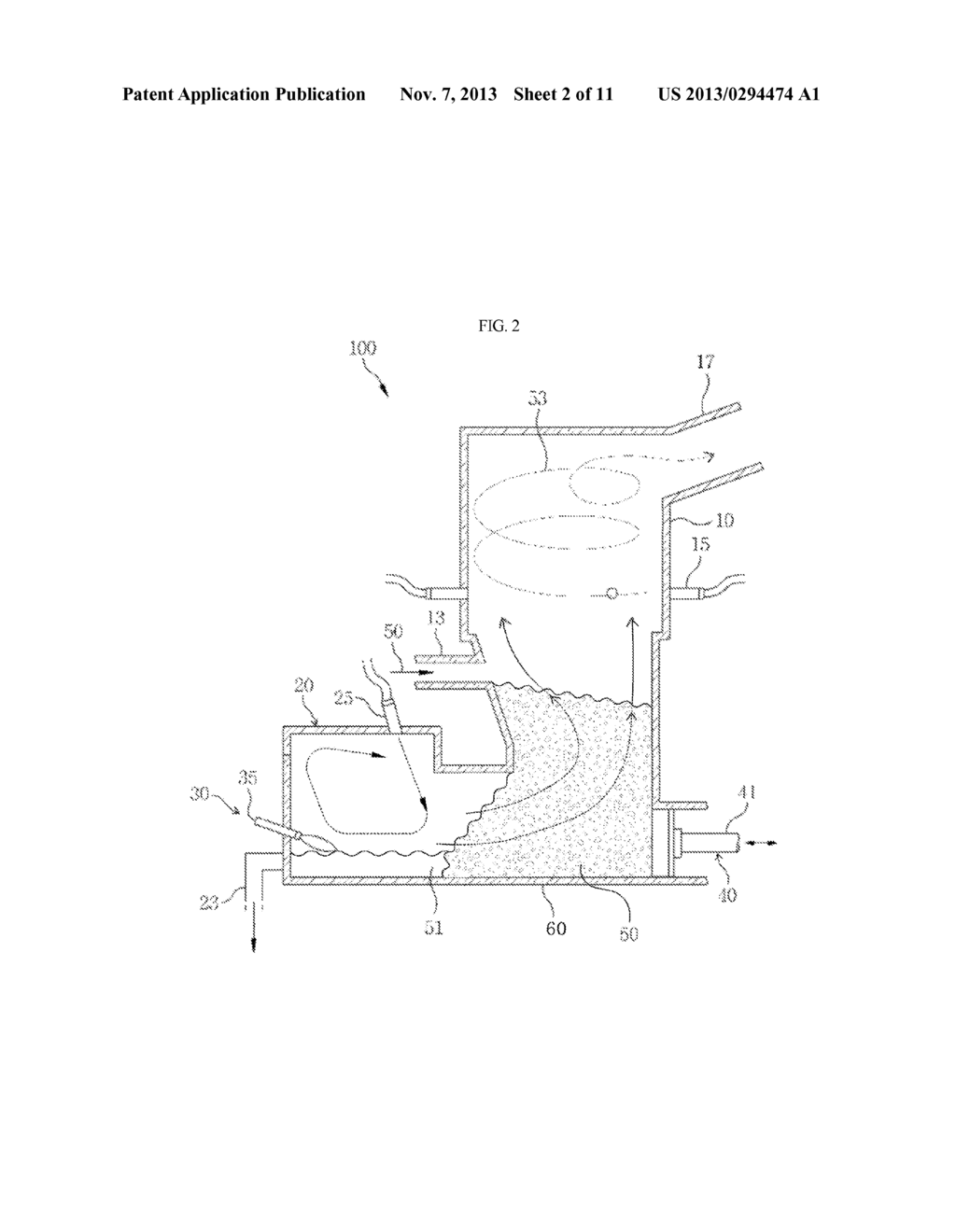 GASIFICATION MELTING FURNACE AND METHOD FOR TREATING COMBUSTIBLE MATERIAL     USING THE SAME - diagram, schematic, and image 03