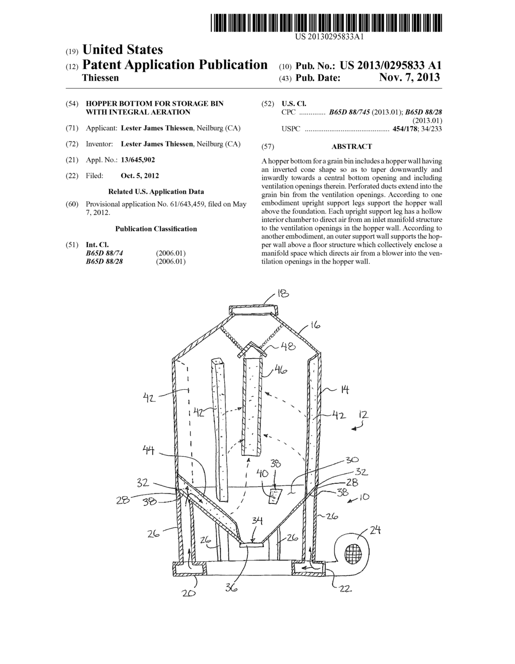 Hopper Bottom for Storage Bin with Integral Aeration - diagram, schematic, and image 01