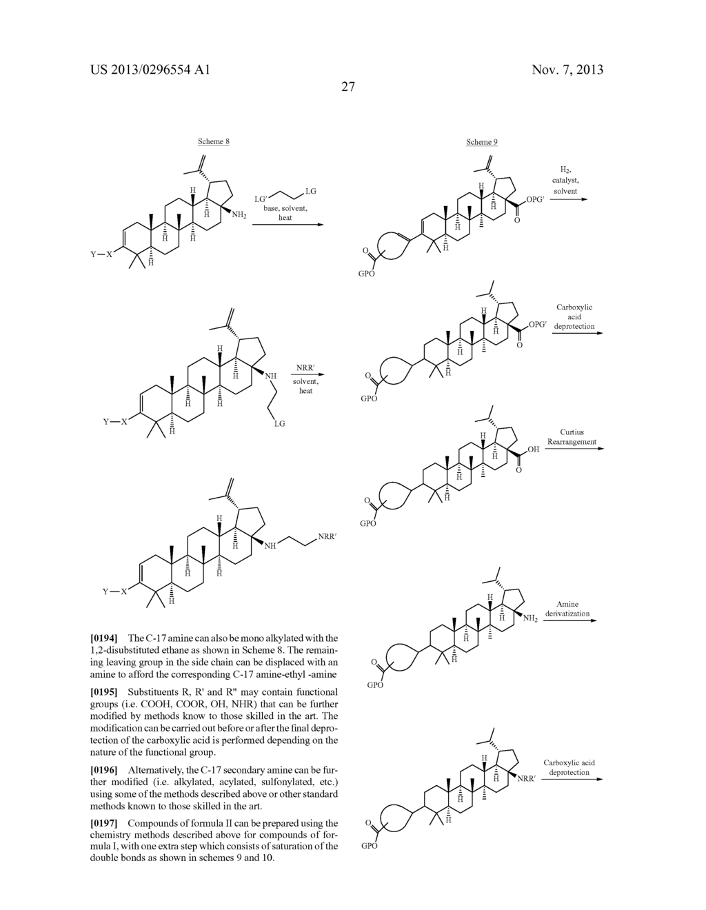 C-17 BICYCLIC AMINES OF TRITERPENOIDS WITH HIV MATURATION INHIBITORY     ACTIVITY - diagram, schematic, and image 28