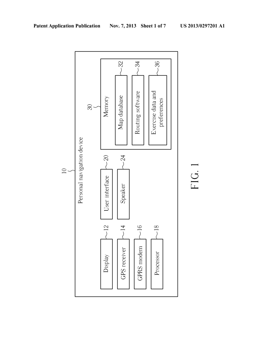 Method of creating exercise routes for a user and related personal     navigation device - diagram, schematic, and image 02