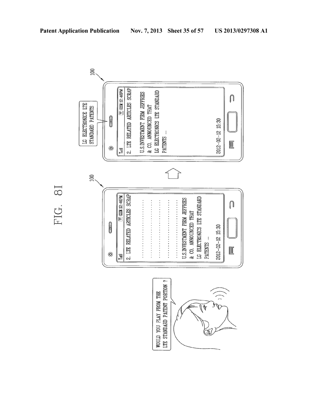 METHOD FOR DISPLAYING TEXT ASSOCIATED WITH AUDIO FILE AND ELECTRONIC     DEVICE - diagram, schematic, and image 36