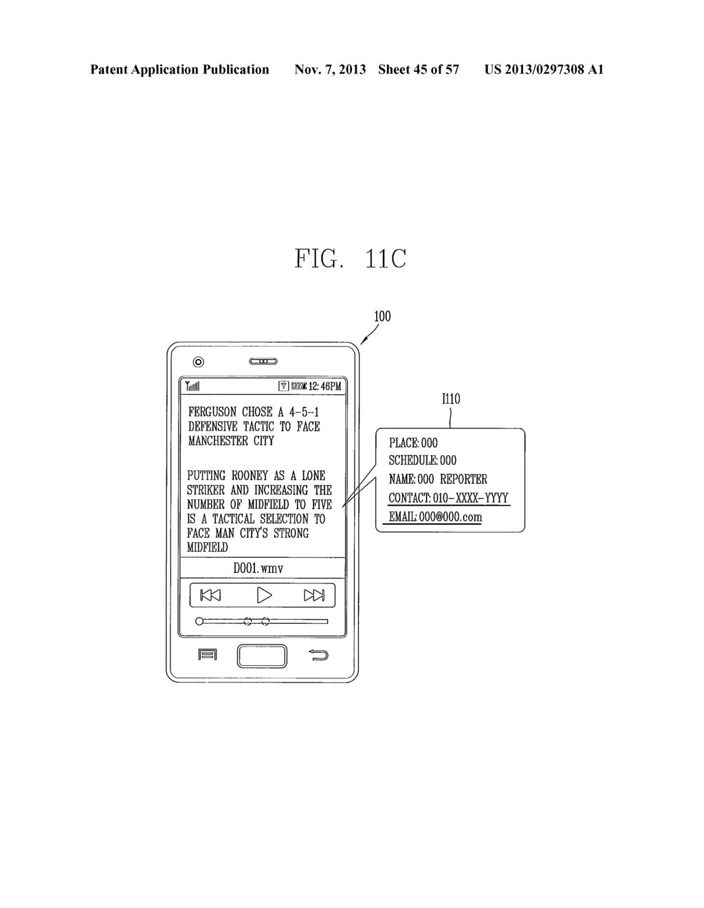 METHOD FOR DISPLAYING TEXT ASSOCIATED WITH AUDIO FILE AND ELECTRONIC     DEVICE - diagram, schematic, and image 46