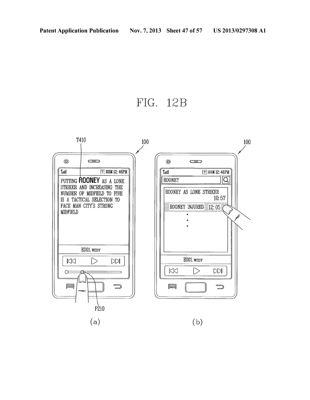 METHOD FOR DISPLAYING TEXT ASSOCIATED WITH AUDIO FILE AND ELECTRONIC     DEVICE - diagram, schematic, and image 48