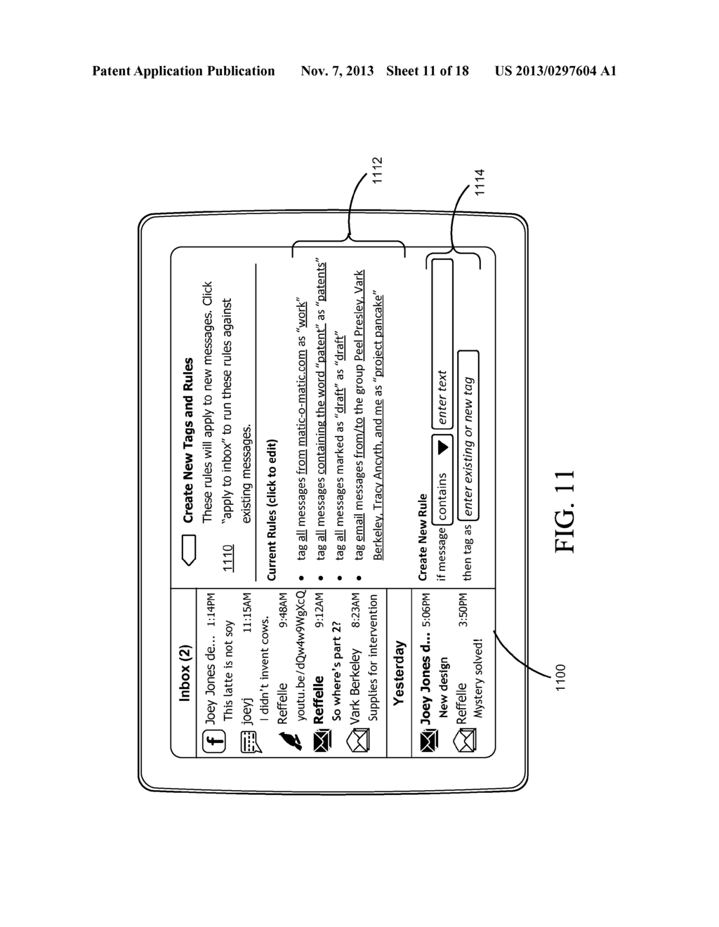 ELECTRONIC DEVICE AND METHOD FOR CLASSIFICATION OF COMMUNICATION DATA     OBJECTS - diagram, schematic, and image 12