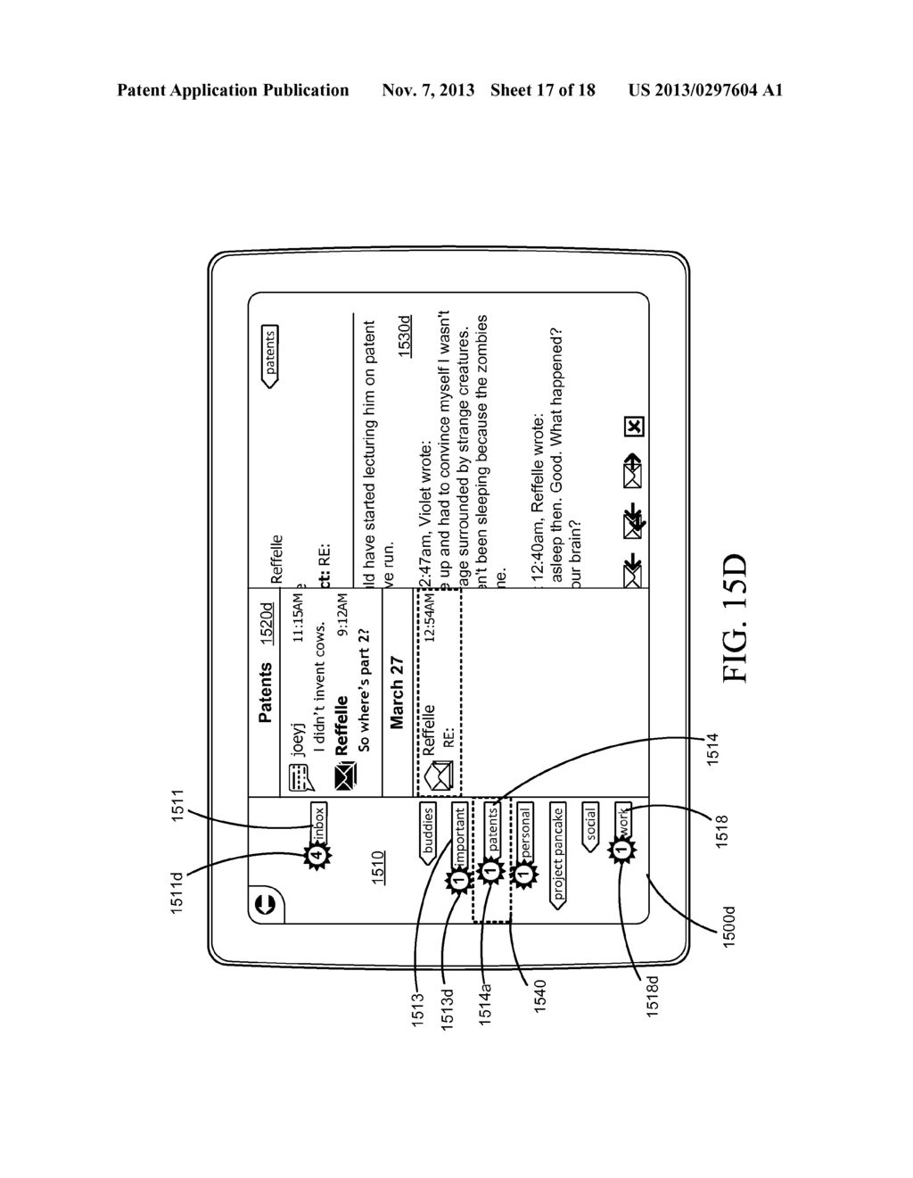 ELECTRONIC DEVICE AND METHOD FOR CLASSIFICATION OF COMMUNICATION DATA     OBJECTS - diagram, schematic, and image 18