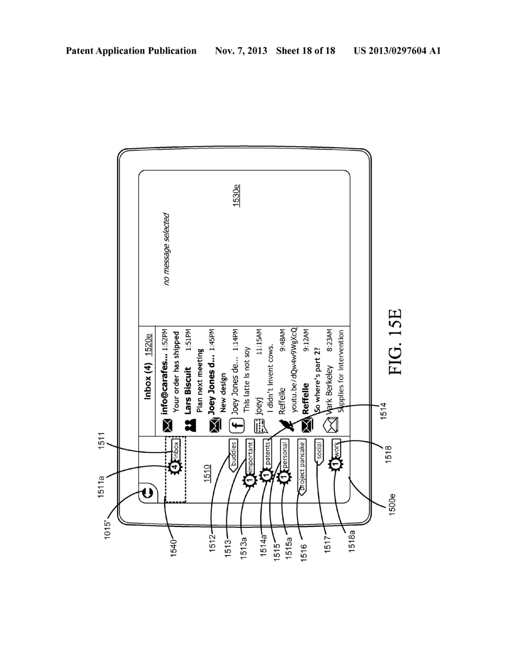 ELECTRONIC DEVICE AND METHOD FOR CLASSIFICATION OF COMMUNICATION DATA     OBJECTS - diagram, schematic, and image 19