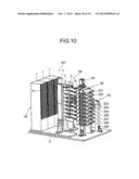 STACKING TYPE TRAY AND TRAY DEVELOPING MECHANISM AND STACKING TYPE TRAY     DEVELOPING SYSTEM diagram and image