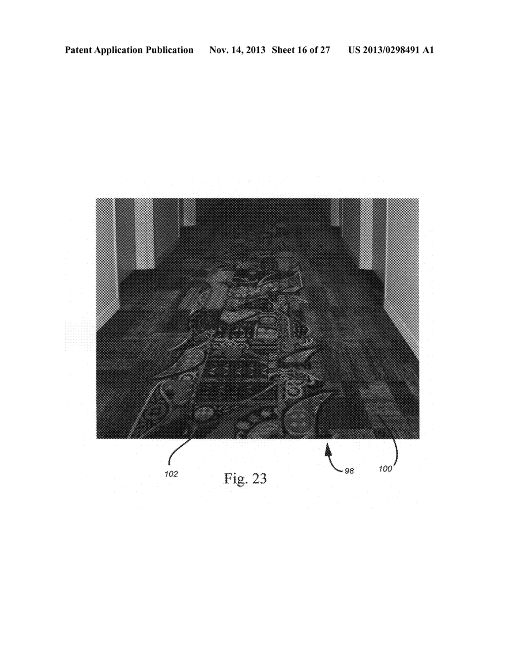 Border, edge or pattern carpet tile design, manufacture and installation - diagram, schematic, and image 17