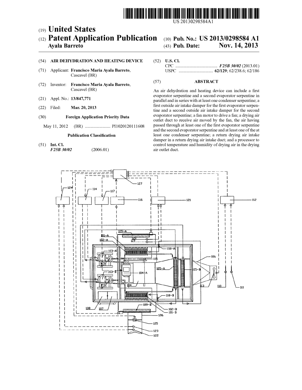 AIR DEHYDRATION AND HEATING DEVICE - diagram, schematic, and image 01