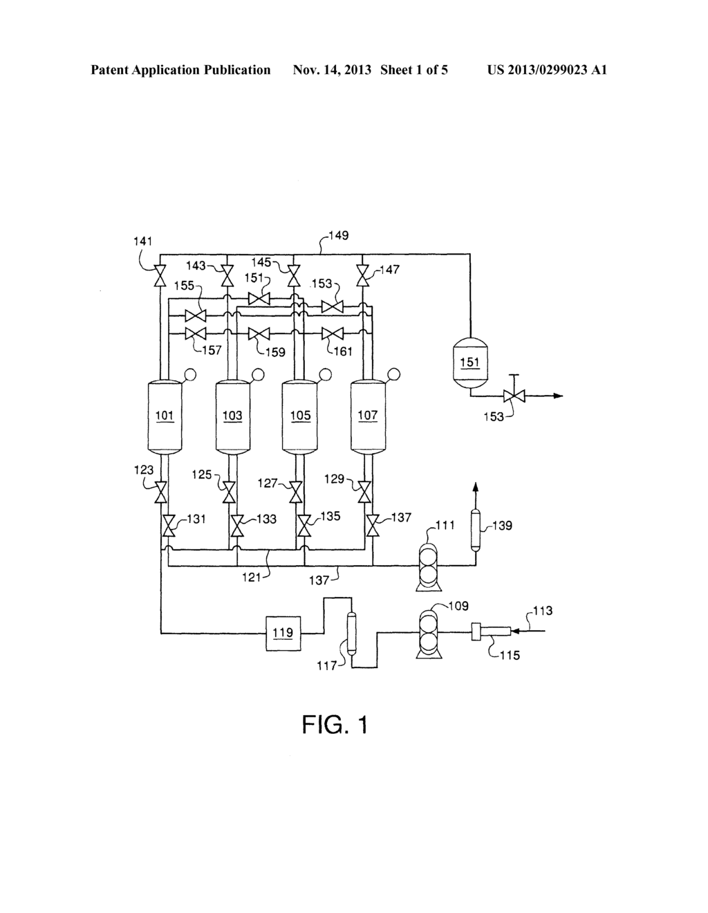 Pressure Swing Adsorption System with Indexed Rotatable Multi-Port Valves - diagram, schematic, and image 02