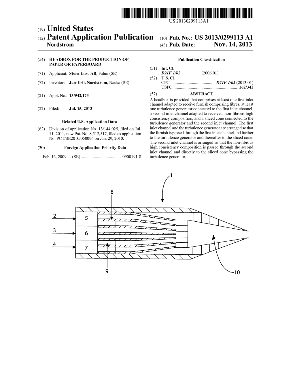 HEADBOX FOR THE PRODUCTION OF PAPER OR PAPERBOARD - diagram, schematic, and image 01