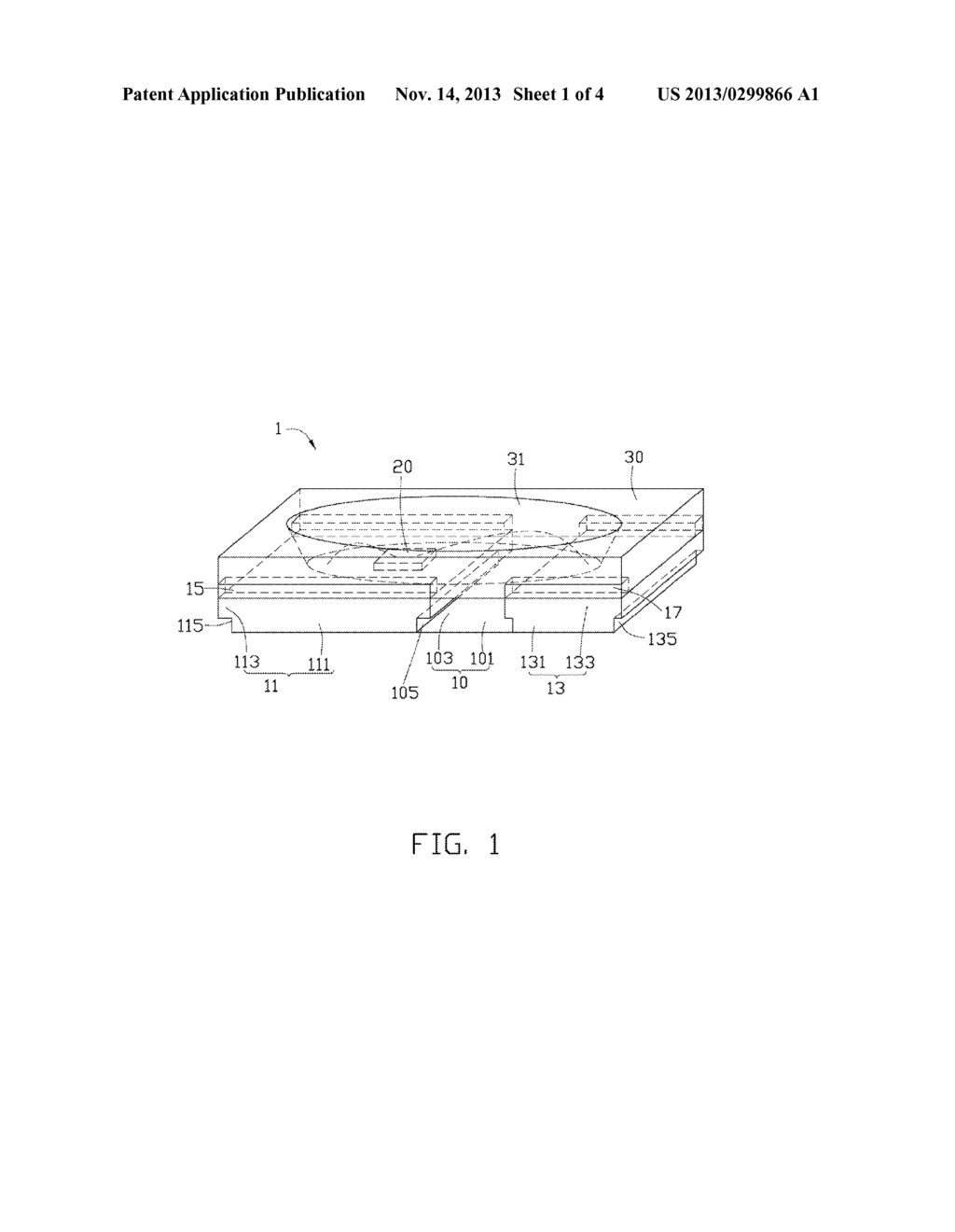 LIGHT EMITTING DIODE WITH TWO ALTERNATIVE MOUNTING SIDES FOR MOUNTING ON     CIRCUIT BOARD - diagram, schematic, and image 02