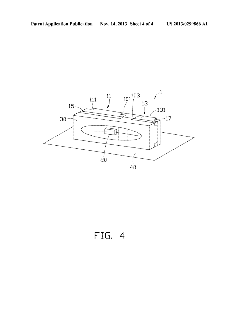 LIGHT EMITTING DIODE WITH TWO ALTERNATIVE MOUNTING SIDES FOR MOUNTING ON     CIRCUIT BOARD - diagram, schematic, and image 05