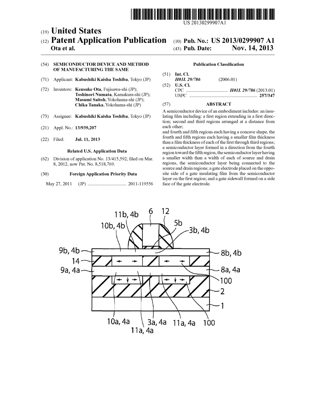 SEMICONDUCTOR DEVICE AND METHOD OF MANUFACTURING THE SAME - diagram, schematic, and image 01