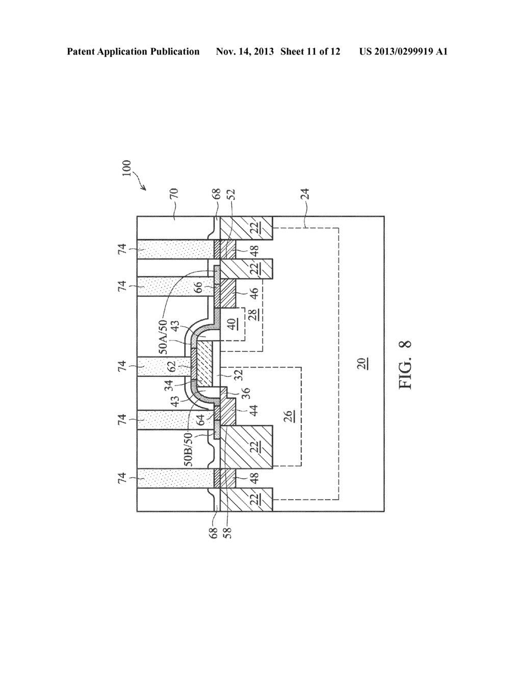 MOS Devices with Mask Layers and Methods for Forming the Same - diagram, schematic, and image 12