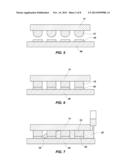 METHODS FOR FORMING SEMICONDUCTOR DEVICE PACKAGES WITH PHOTOIMAGEABLE     DIELECTRIC ADHESIVE MATERIAL, AND RELATED SEMICONDUCTOR DEVICE PACKAGES diagram and image