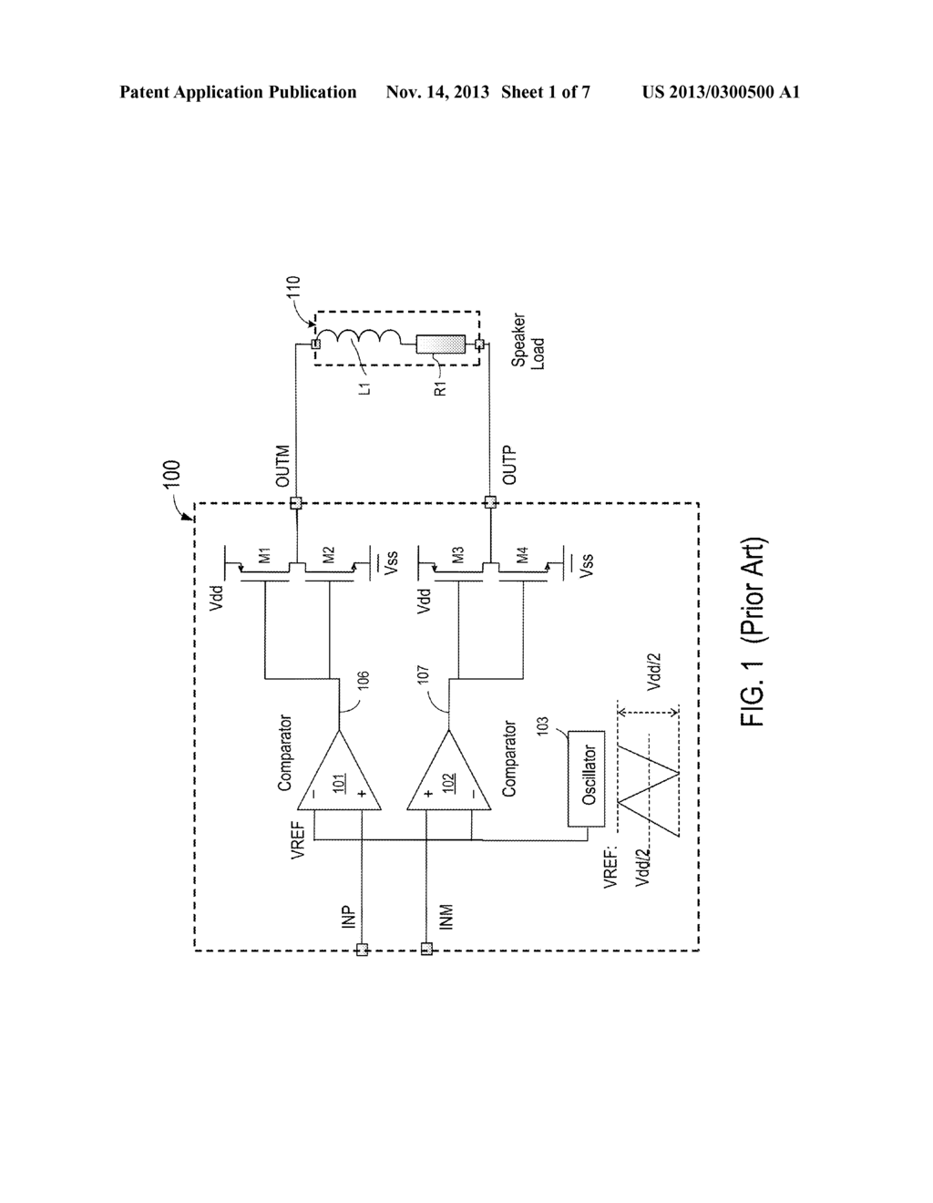 METHOD AND APPARATUS FOR FILTER-LESS CLASS D AUDIO AMPLIFIER EMI REDUCTION - diagram, schematic, and image 02