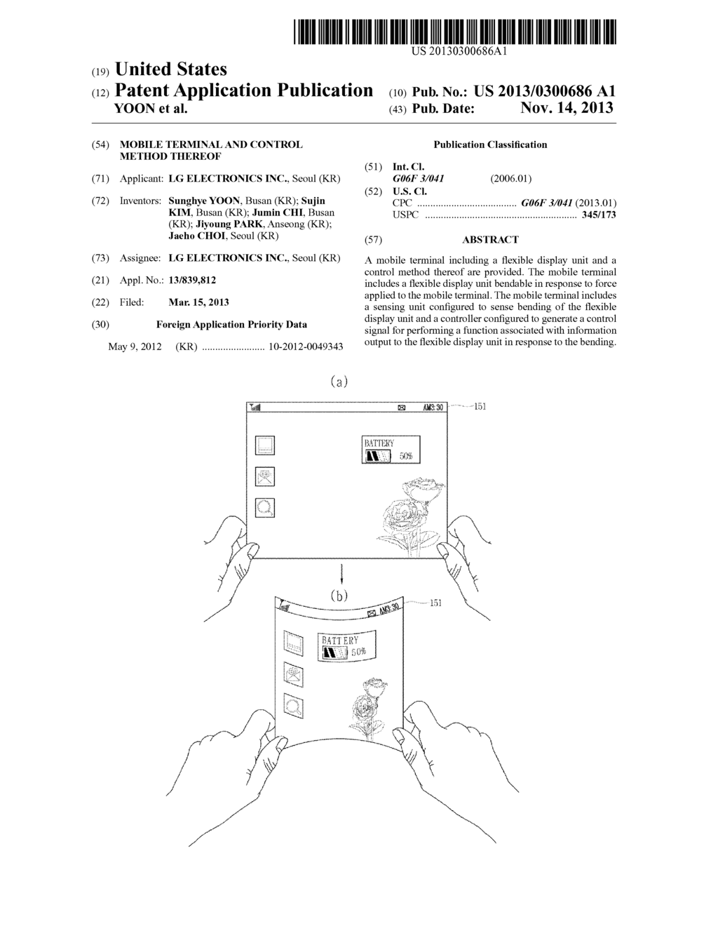 MOBILE TERMINAL AND CONTROL METHOD THEREOF - diagram, schematic, and image 01