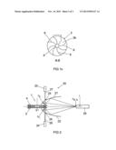 INTERNALLY COOLED FLUORESCENT DEVICE AND REFLECTOR LAMP ARRANGEMENT     COMPRISING SAID FLUORESCENT DEVICE diagram and image