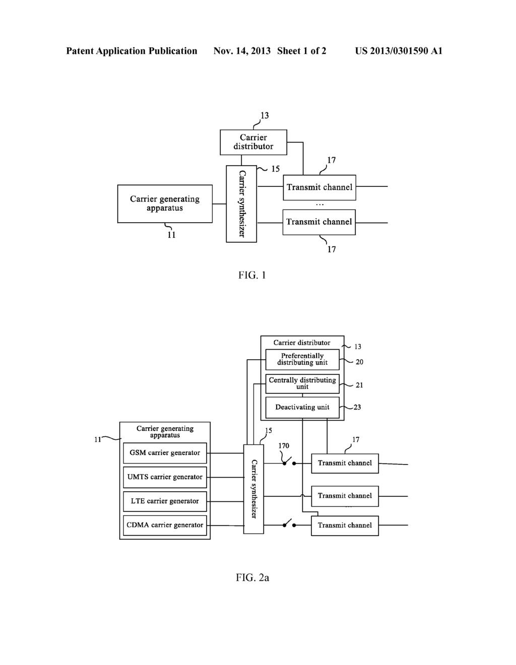 Radio Frequency Module Supporting Multiple Carriers, Base Station and     Carrier Distribution Method - diagram, schematic, and image 02