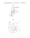 PHOTOGRAPHING DEVICE INCLUDING A POWER TRANSMISSION BODY SELECTIVELY     COUPLED TO A ROTATING ARM AND TO A SUPPORT diagram and image