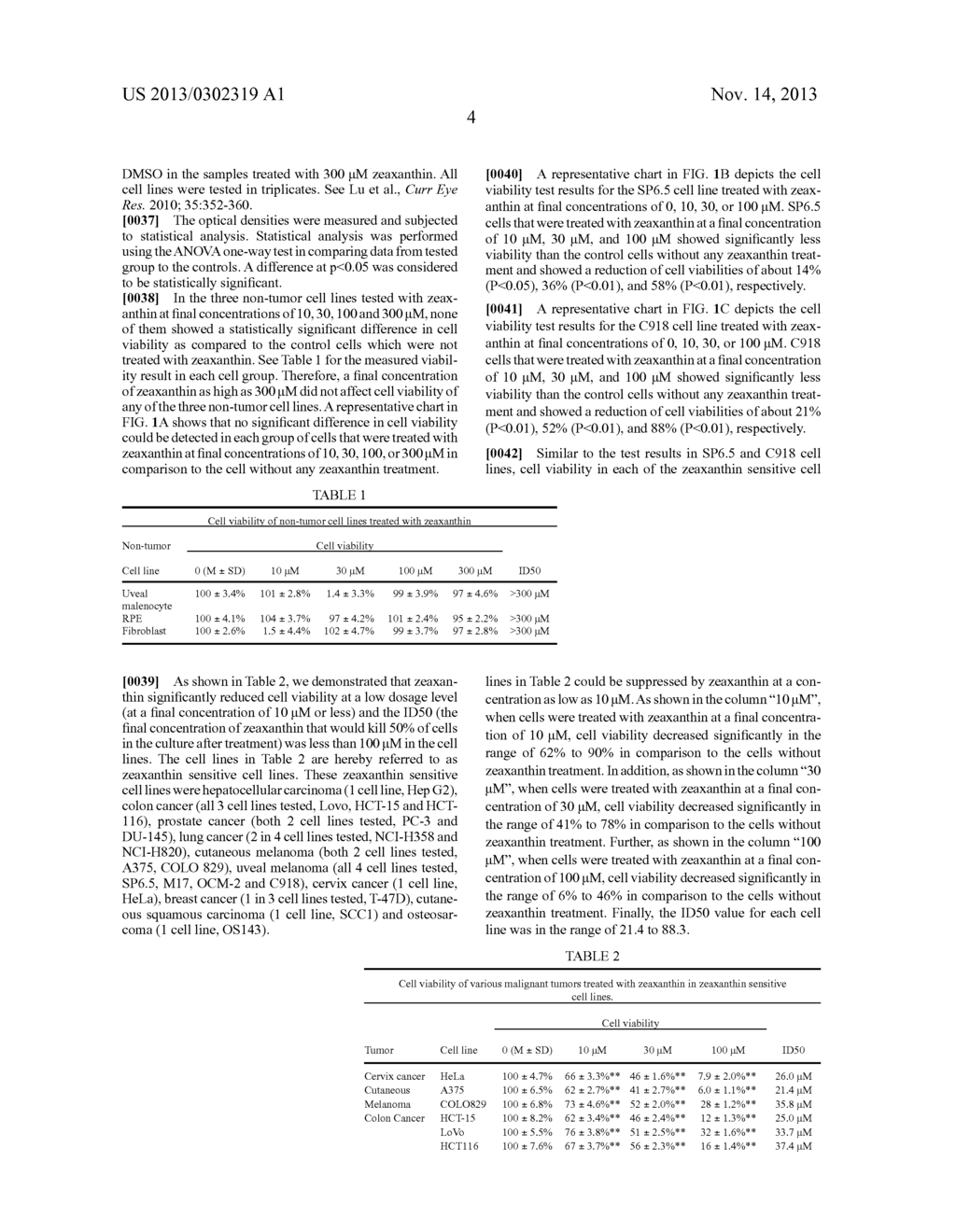 ZEAXANTHIN FOR TUMOR TREATMENT - diagram, schematic, and image 09